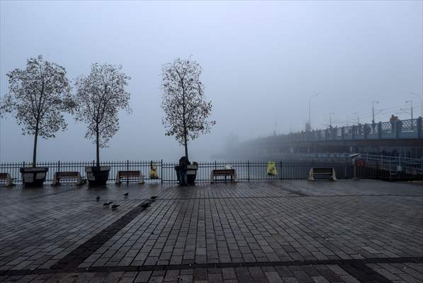 Heavy fog in Istanbul