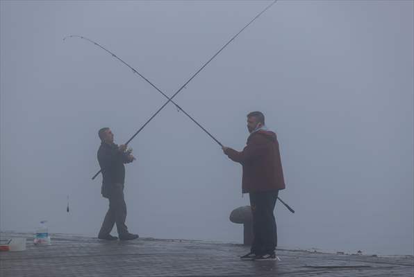 Heavy fog in Istanbul