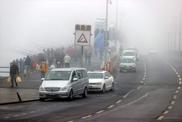 Heavy fog in Istanbul