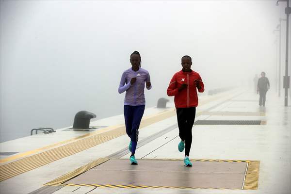 Heavy fog in Istanbul