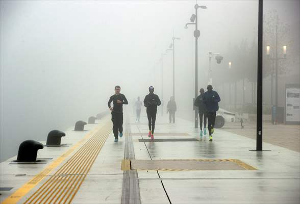 Heavy fog in Istanbul