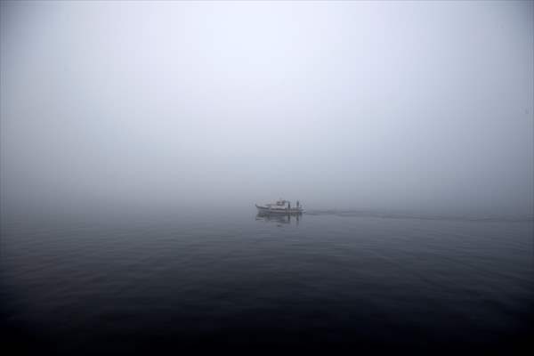Heavy fog in Istanbul