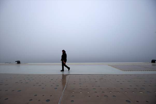 Heavy fog in Istanbul
