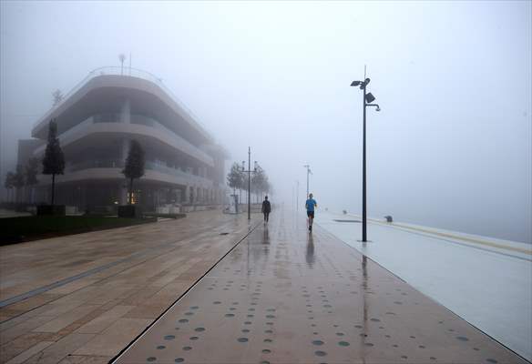 Heavy fog in Istanbul