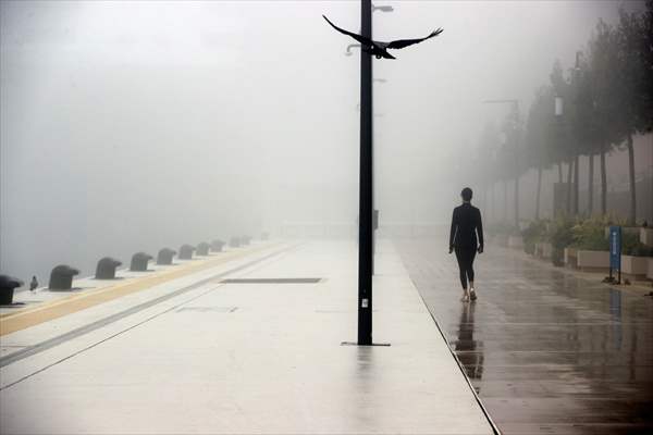 Heavy fog in Istanbul