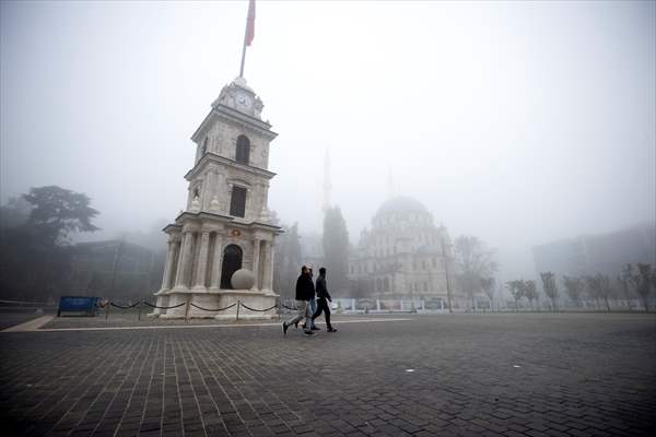 Heavy fog in Istanbul