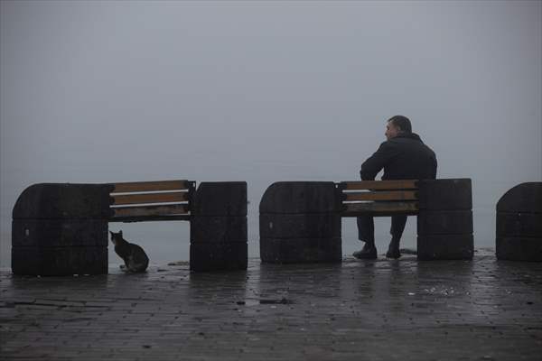 Heavy fog in Istanbul
