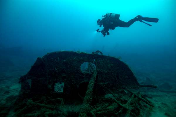 The shipwreck of H.M.S. Majestic in Gallipoli Historical Underwater Park