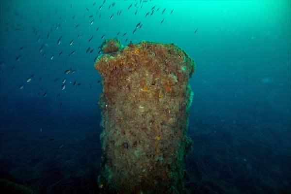 The shipwreck of H.M.S. Majestic in Gallipoli Historical Underwater Park