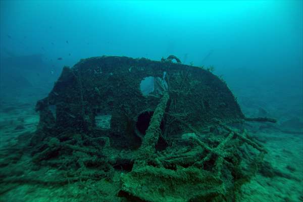 The shipwreck of H.M.S. Majestic in Gallipoli Historical Underwater Park