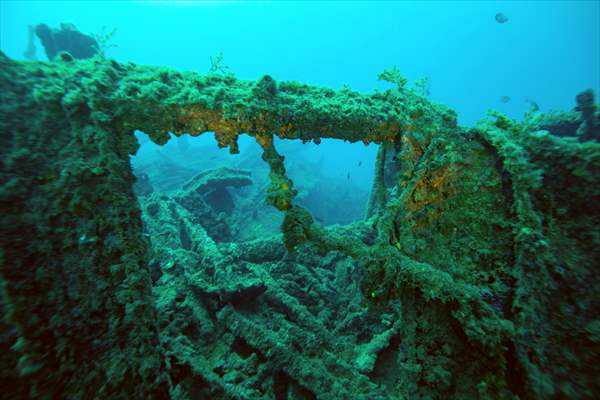 The shipwreck of H.M.S. Majestic in Gallipoli Historical Underwater Park