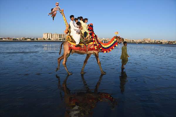 Clifton beach of Pakistan's Karachi