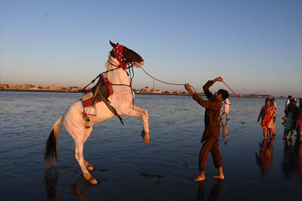 Clifton beach of Pakistan's Karachi