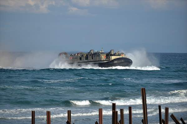 Japan's Self-Defense Forces conduct an amphibious operation in the south of Japan