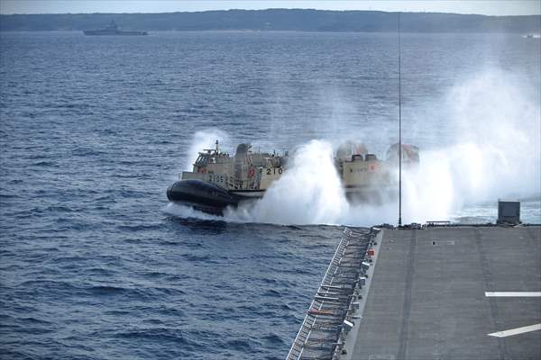 Japan's Self-Defense Forces conduct an amphibious operation in the south of Japan