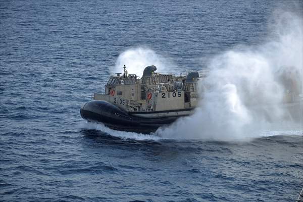 Japan's Self-Defense Forces conduct an amphibious operation in the south of Japan