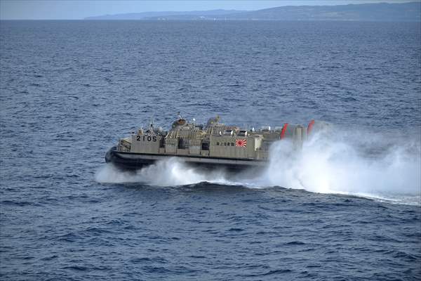 Japan's Self-Defense Forces conduct an amphibious operation in the south of Japan