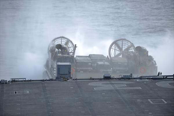 Japan's Self-Defense Forces conduct an amphibious operation in the south of Japan