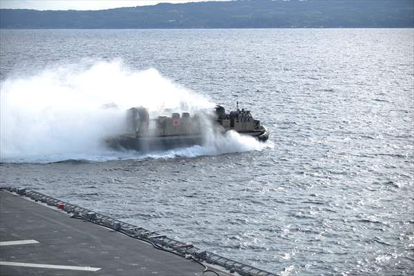 Japan's Self-Defense Forces conduct an amphibious operation in the south of Japan