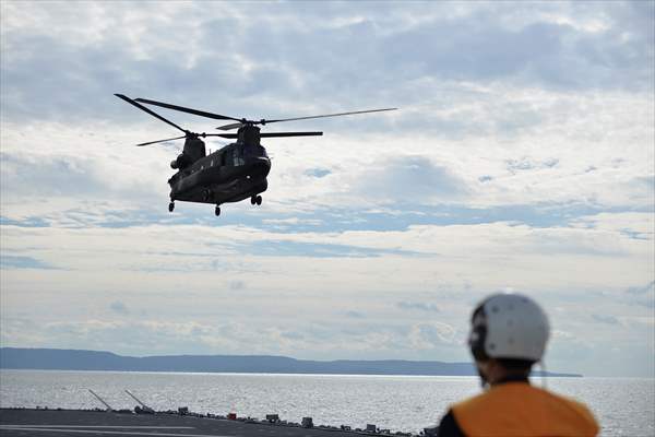 Japan's Self-Defense Forces conduct an amphibious operation in the south of Japan