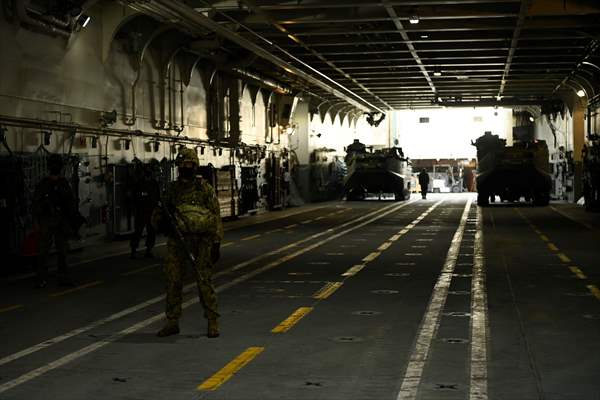 Japan's Self-Defense Forces conduct an amphibious operation in the south of Japan