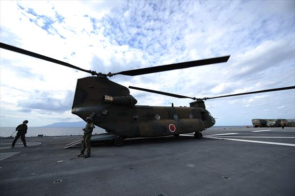 Japan's Self-Defense Forces conduct an amphibious operation in the south of Japan