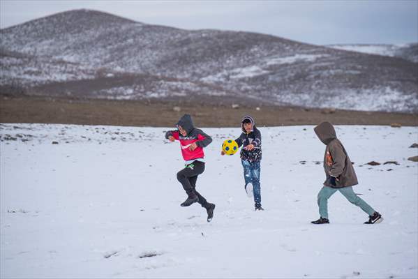 Snowfall in Turkey's Kars