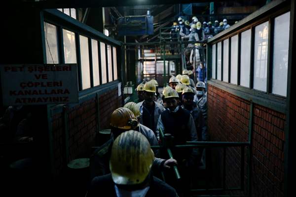 Miners in Turkey's Zonguldak