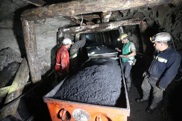 Miners in Turkey's Zonguldak