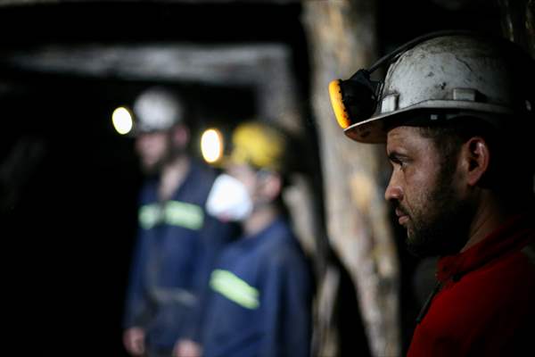 Miners in Turkey's Zonguldak