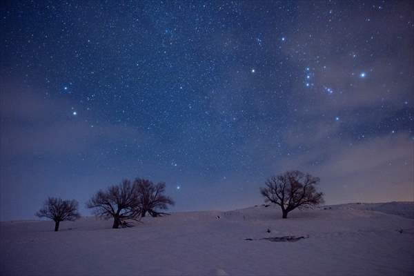 Ovacik district of Turkey's Tunceli at night