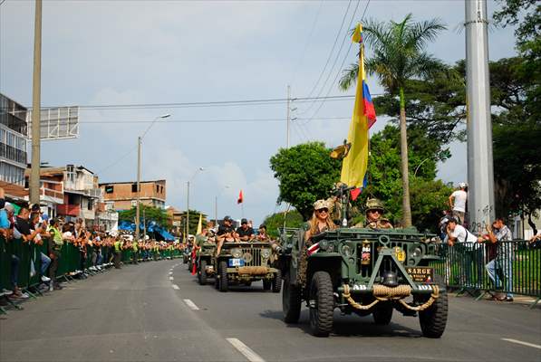 Vintage car parade at the Cali Fair in Colombia