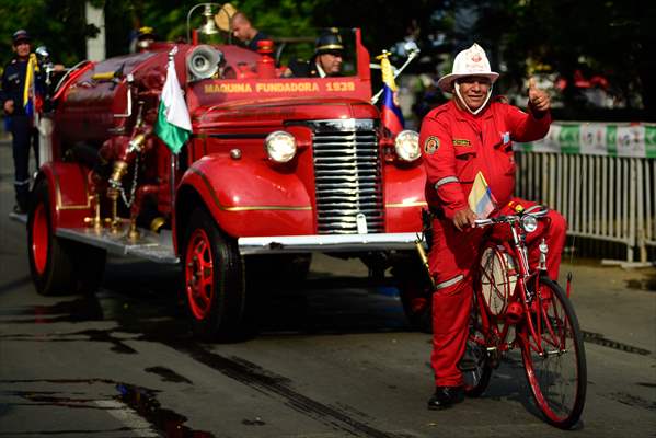 Vintage car parade at the Cali Fair in Colombia
