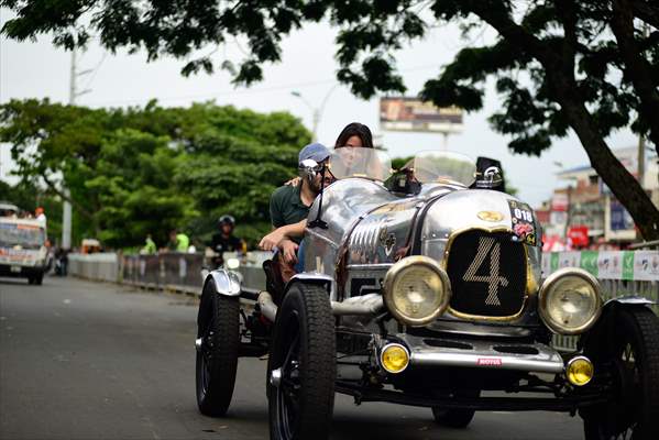 Vintage car parade at the Cali Fair in Colombia