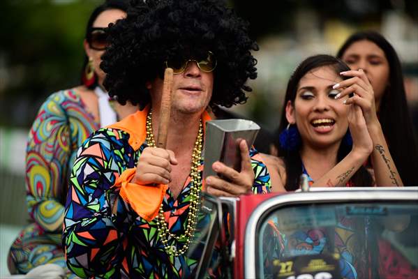 Vintage car parade at the Cali Fair in Colombia