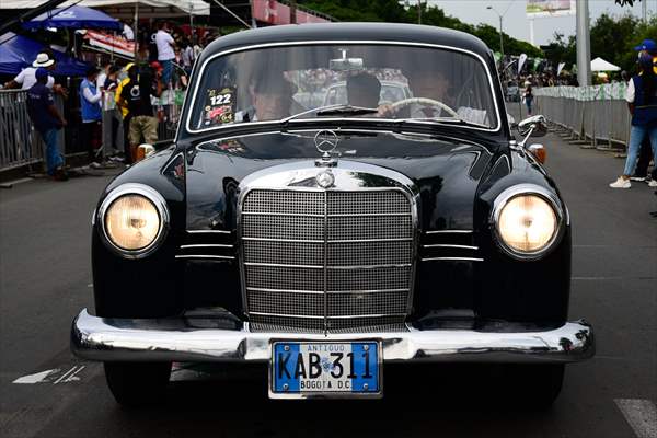 Vintage car parade at the Cali Fair in Colombia