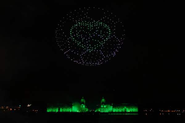 Fireworks and drone display marks new year in London