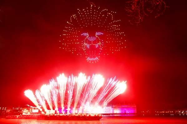 Fireworks and drone display marks new year in London