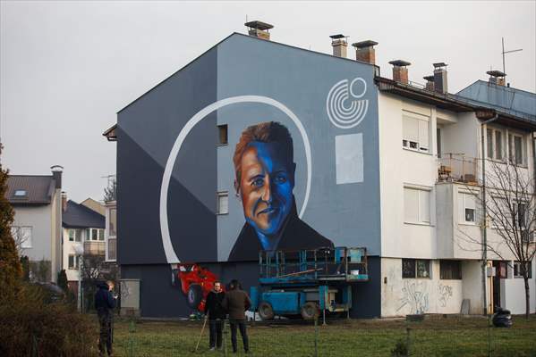 Giant mural dedicated to Michael Schumacher unveiled in Bosnia and Herzegovina