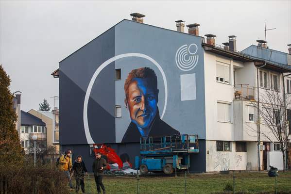 Giant mural dedicated to Michael Schumacher unveiled in Bosnia and Herzegovina