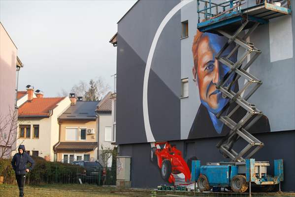 Giant mural dedicated to Michael Schumacher unveiled in Bosnia and Herzegovina