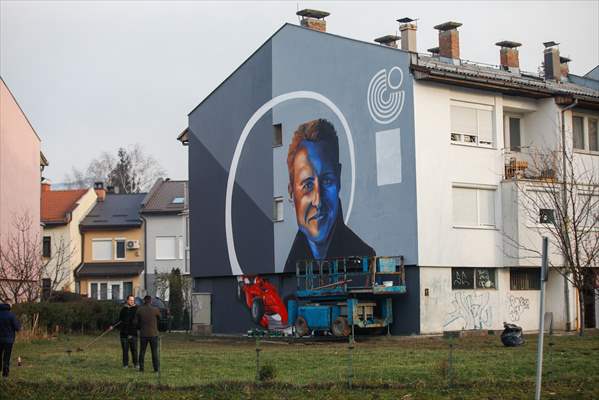 Giant mural dedicated to Michael Schumacher unveiled in Bosnia and Herzegovina