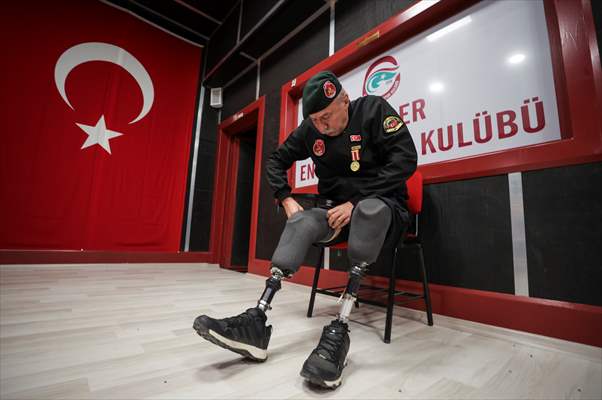 Members of "Veterans Disabled Sports Club" in Ankara