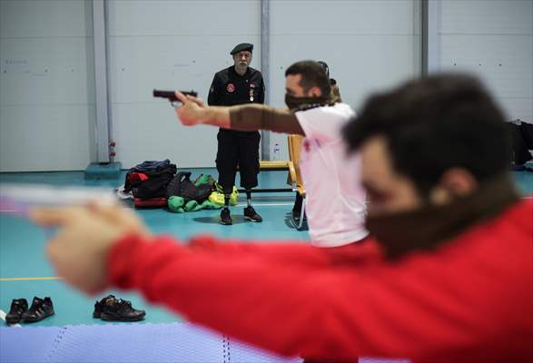 Members of "Veterans Disabled Sports Club" in Ankara