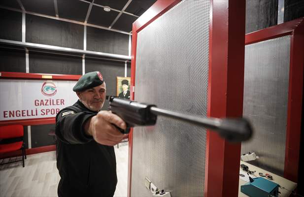 Members of "Veterans Disabled Sports Club" in Ankara