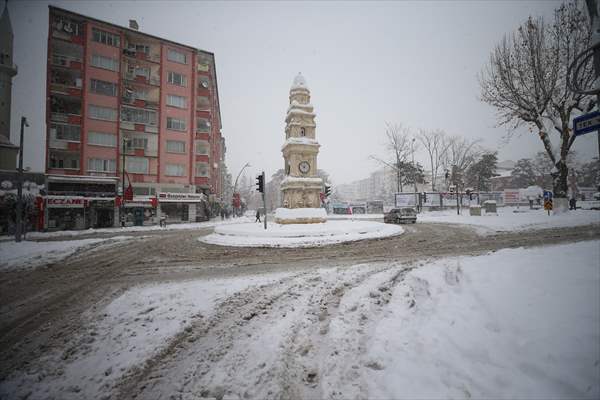 Malatya'da kar yağışı etkili oldu
