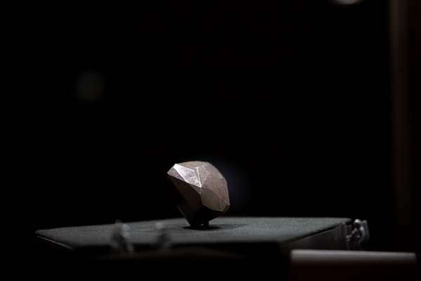 The 555.55 Carat Black Diamond entitled 'Enigma' at London Auctions