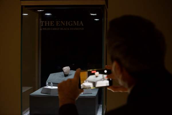 The 555.55 Carat Black Diamond entitled 'Enigma' at London Auctions