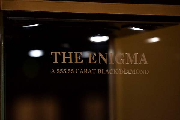 The 555.55 Carat Black Diamond entitled 'Enigma' at London Auctions