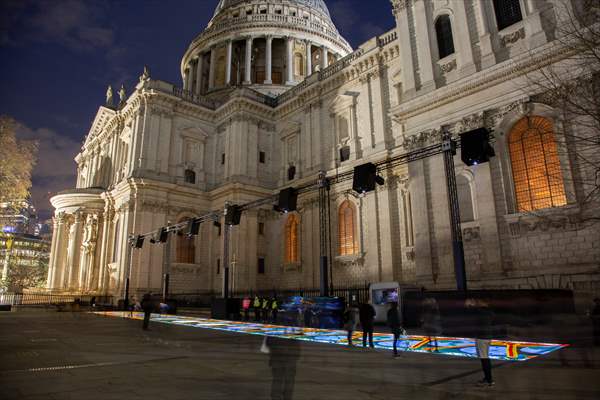 Light show held at historical places in London